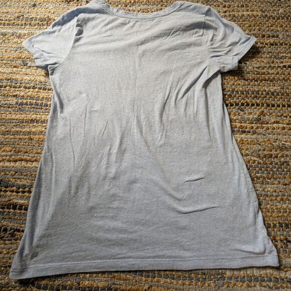 Butterfly Graphic Tee Blue Scoop Neck T-Shirt M Cyber Grunge Girlhoodcore - Picture 6 of 6